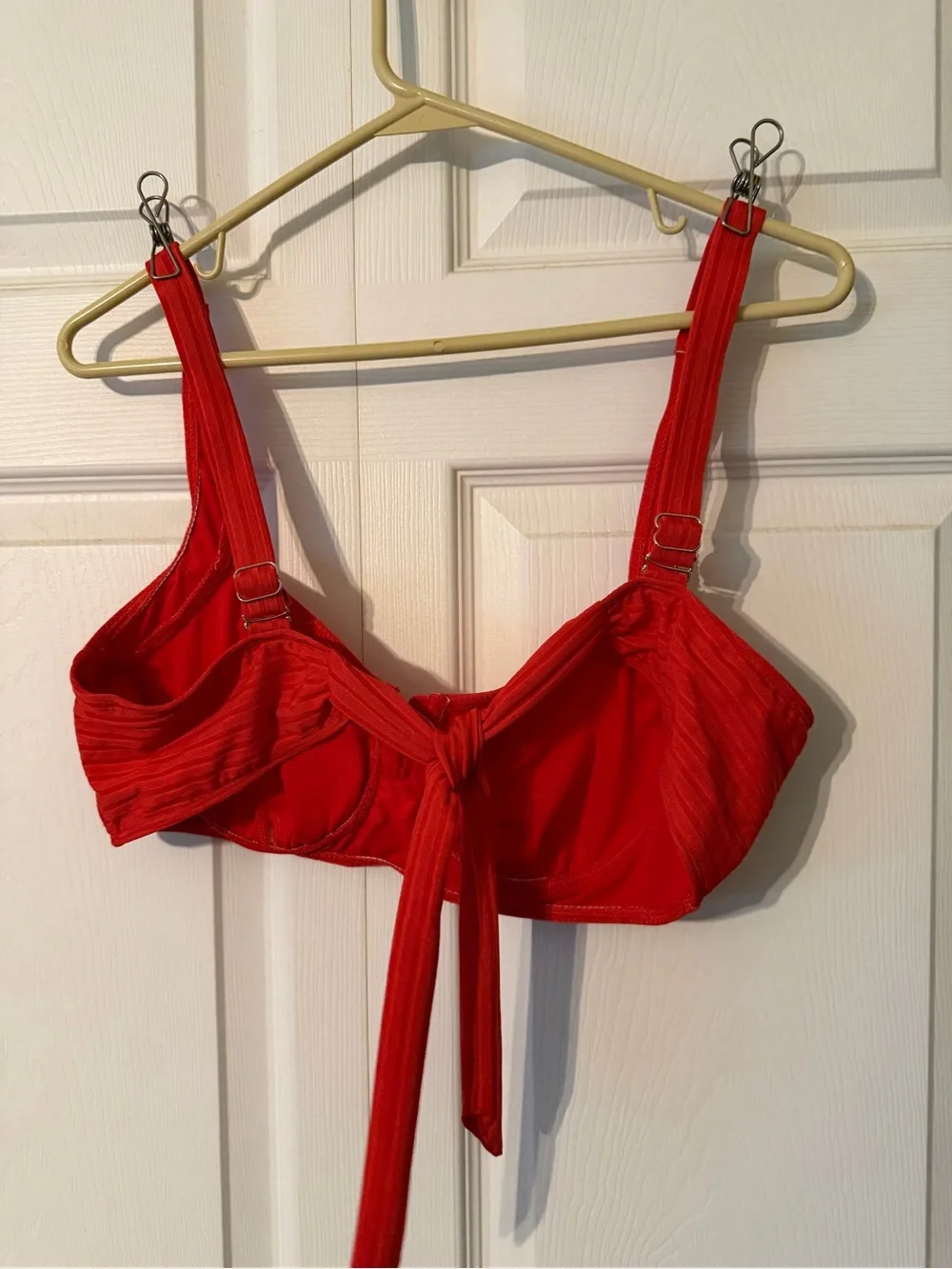Brand new never worn Red High-Waist Ribbed Bikini Set